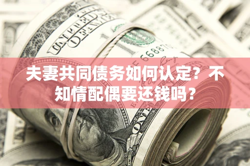 武汉夫妻共同债务如何认定？不知情配偶要还钱吗？