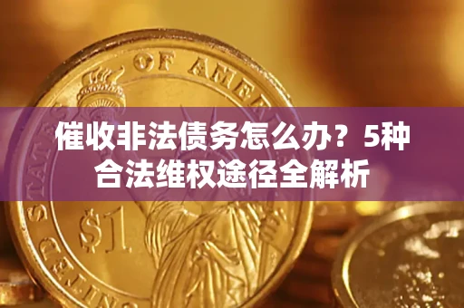 武汉催收非法债务怎么办？5种合法维权途径全解析